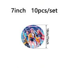 K-POP 女巫组合主题生日派对一次性餐具，韩国流行音乐节生日派对用品，K-POP 女巫组合主题派对一次性餐具 - A - 查看 9