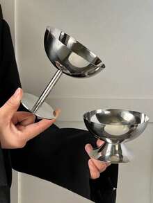 Reusable Metal Dessert Cup With Handle, Suitable For Home And Party Ice Cream Bowls - Multicolor - View 8