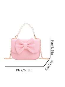 儿童时尚小号女童斜挎包幼儿公主迷你方包多功能女童单肩包 - 粉色 - 查看 2