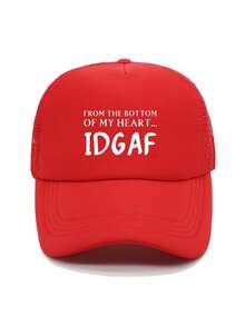 1pc Fashion Sponge Cap Letter Printing Adult Truck Driver Hat Baseball Hat Fishing Hat Funny Gift Hat For Men And Women Spring And Summer - Multicolor - View 11