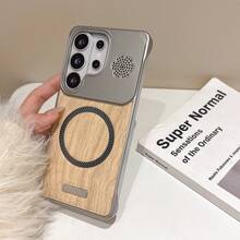 1 pièce Étui de téléphone magnétique de style minimaliste et populaire pour les affaires, convenant aux Galaxy S25 Ultra, Galaxy S24 Ultra, Galaxy S23 Ultra. Texture lisse, étui de couple, cadeau d'anniversaire, compatible avec les téléphones . Étui de protection pour téléphone avec texture magnétique Galaxy, matériau PC sans cadre. - Multicolore - Voir 87