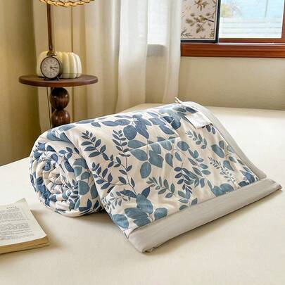 1pc Quilted Thin Comforter, Modern Washable Summer Quilt, 150*200cm Single, 180*200cm Double, 200*230cm Twin, Home & Dorm Use