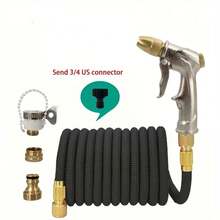 1pc High Pressure Car Wash Water Gun, Expandable Garden Hose Set, Watering & Cleaning Soft Hose Kit - A - View 13