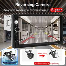 Car Radio HD 7" Touch Screen Stereo Bluetooth 12V 1 Din FM ISO Power Aux Input Mirror Link Auto Multimedia Player - A - View 3