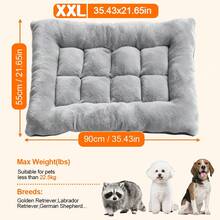 All-Season Orthopedic Pet Pad: Ultra-Thick Warm Plush & Breathable Polyester Core - Oversized Flat Mat Relieves Joint Pressure For Senior Dogs. Easy To Clean & Foldable, Fits Standard & XL Dog Crates. - Grey - View 12