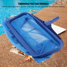Red skimmer para hojas para la limpieza de piscinas: red de repuesto para piscinas de 40 x 41 cm, red de malla para la limpieza de piscinas y rastrillo separador para estanques. Apto para palos estándar. - A - Ver 5