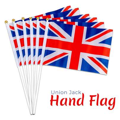 10/20pcs 2026 Union Jack Flag Small Hand Waving British Royal Coronation Party Event UK