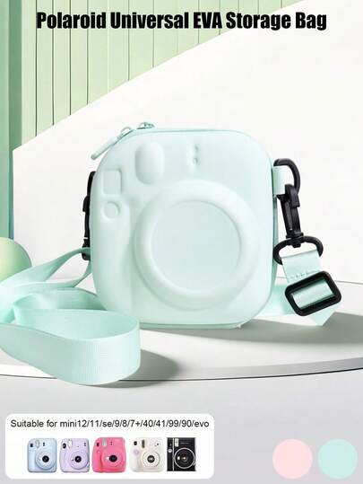 Universal EVA Solid Color Instant Camera Case, Suitable For Mini7+/8/9/11/12/40 And Other Models, Portable Protective Pouch
