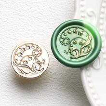 Cabezales de sello de cera con patrón floral en relieve - Rosa, Diente de león, Cabezales de sello de cobre con tulipán - Multicolor - Ver 17