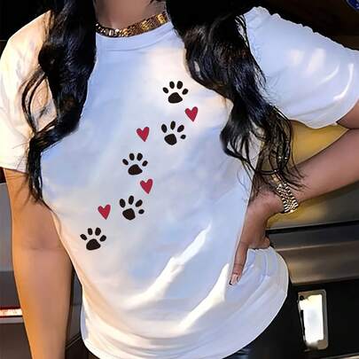 Iron-On Patches In The Shape Of A Dog Paw And A Heart, Ideal For Personalizing Clothes, Jeans, Backpacks, Etc. - Washable, Made Of Polyester.