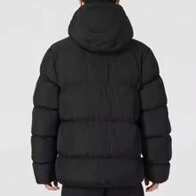 Nike 男裝冬季新款 JORDAN 運動連帽保暖棉服外套 - 黑色 - 查看 2