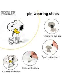 Peanuts Officially Licensed Collectible Pins Zinc Alloy Enamel Pin Snoopy Men's Women's Brooches Anime Backpack Pin Gift 1Pc Peanuts - Multicolor 1 - View 6