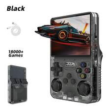R36S Retro Handheld Game Console, Linux System, 3.5" IPS Screen, 18000+ Games Capacity, Portable Pocket Video Player - Black - View 11