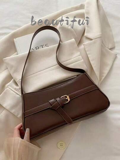 新款时尚腰带装饰手提包，适合派对、郊游、度假、购物和日常使用，可存放硬币、手机，也适合白领、大学生和上班族作为工作包，优雅女士包。