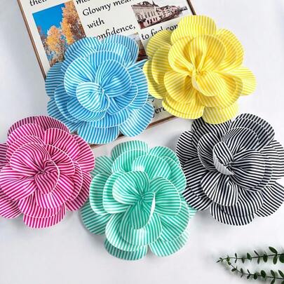 新款条纹玫瑰花头饰礼帽，女士婚礼茶会发饰