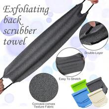 1/4pcs Exfoliating Back Scrubber With Handles Nylon Back Exfoliator Extended Length Washers Scrubbers Stretchable Pull Strap Exfoliating Washcloth - Multicolor - View 4