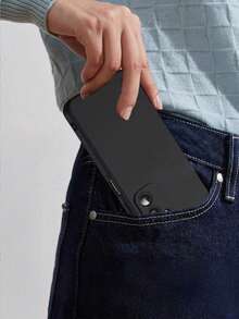 1pc Black Shockproof Phone Case, Compatible With IPhone 17 Pro Max/17 Pro/17/16/16e/16 Pro/16 Pro Max/16 Plus/15/15 Pro/15 Pro Max/14 Max/14 Plus/14 Pro Max/TBD Model Series Smartphones, TPU Phone Case - One - View 2