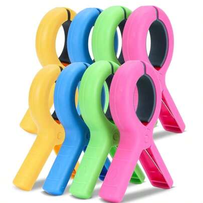 2pcs Extra Large Quilt Clips For Outdoor Sunbathing And Quick Drying, Durable Plastic Clothes Pins For Windproof Securing Of Quilts, Blankets, Bedding And Laundry On Clotheslines, Racks, Dorm Rooms, Yard Or Patio; Heavy-Duty Grip, Easy Clip Removal, Weather-Resistant, Large Capacity Clips For Secure, Tidy Drying And Airing Of Home Textiles