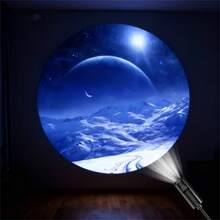 USB LED 星空投影灯 10/6/3 件装，360° 旋转星空图案，USB 供电桌面夜灯，情人节、生日礼物、电脑房装饰的理想之选 - 黑色 - 查看 4