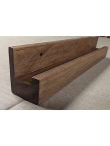 木质壁挂式唱片展示架，适用于卧室和客厅装饰，壁挂式唱片收纳架（此展示架不包含任何唱片） - 彩色 - 查看 3