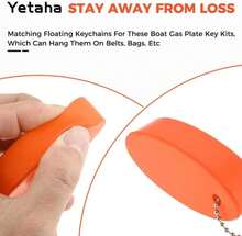 Yetaha 2Pcs Deck Fill Plate Key Kit, Stainless Steel Boat Gas Key, Marine Tool With Floating Keychain For Fuel Water Gas Waste Multifunctional Workplaces - White - View 5