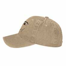 Anime Robot Robloxs Face Fashion Retro Washed Denim Hat - Khaki - View 3