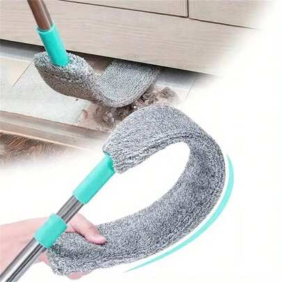 Extendable Bed Cleaning Broom, Cleans Bed Frame Gaps, Sofa Underside Dust, Bedroom & Study High/Low Crevices, With Replaceable Cleaning Cloth Head