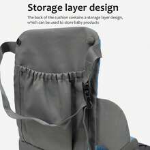 Asientos elevadores para bebés de 6 meses a 3 años Asiento elevador de viaje para niños Cojín elevador para sillas de comedor - Gris - Ver 9