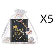 Juego de 15 llaveros de graduación 2026 - Regalo ideal para graduados y mejores amigos - Aleación de zinc, pieza central rectangular con diseño "Felicitaciones a los graduados", decoraciones para fiesta de graduación - Multicolor - Ver 6