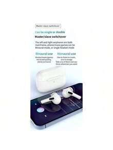 Airpro 5 3 Bluetooth Earphones Wireless Earbuds Gaming Headset With Mic For IPhone Android IOS Smartphone Compatible With Airpods Pro 4 Audifonos Bluetooh In-Ear Headphones IPX4 Waterproof / Sweatproof For Sports / Workout / Gym - View 4