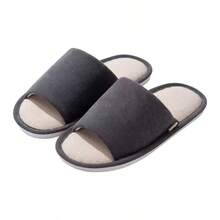 Linen Upper Slip-On Slippers With PVC Anti-Slip Sole, Suitable For Home, Bedroom, Living Room, All Season Unisex - Multicolor - View 19