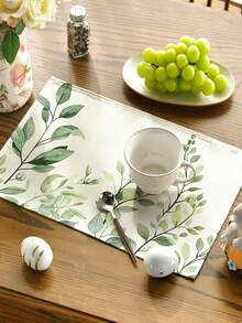 1/4/5/6/7pcs Spring & Summer Floral Decor Set, Beautiful Flower Design Living Room/Bedroom/Dining Room Decoration, Faux Linen Material, Multiple Sizes Available, Dining Table Decor, Fireplace Mantel Scarf, Placemats, Coasters, Home Decor - Multicolor - View 7