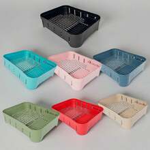 Compact Plastic Dish Drainer, Organizer For Plates, Glasses, And Cutlery - 米色 - 查看 7