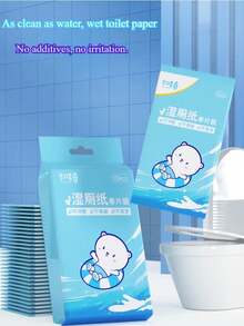 Individually Packaged Wet Toilet Paper, Adult Convenient Portable Cleansing Wet Wipes, Small Pack Hand & Mouth Hygiene Cleaning Wet Wipes - Multicolor - View 10