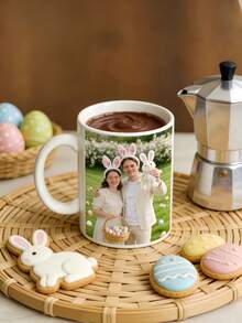 1pc Personalized Photo Mug, Customized Photo Mug, Coffee Cup, Easter Photo Mug, Great Gift For Friends, Him/Her, Back To School, Coffee & Tea Time, Daily Use, Home & Office, Easter Special Occasion - Multicolor 8 - View 7
