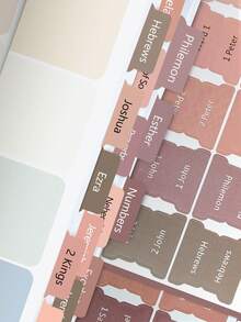 75 miếng dán đánh dấu trang Kinh Thánh, màu hồng, dùng để đánh dấu sách Kinh Thánh, học Kinh Thánh, và làm quà tặng hoàn hảo cho việc học Kinh Thánh. - Màu Khaki - Xem 3