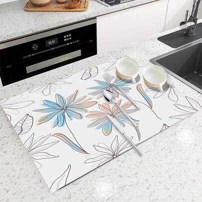 1pc Silica Gel Countertop Mat, Washing Machine & Dryer Top Protective Pad, Silica Gel, Washing Machine Dust Cover, Kitchen Accessories, Anti-Slip, Suitable For Laundry Room, Bathroom, Home Decor And Room Decor