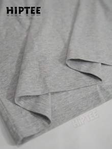 With Ring On Hand - 100% Cotton Women's T-Shirt/Lauren Hill/Letter Print/Vintage T-Shirt/Women's Casual Loose Round Neck Top/Spring And Summer-Niche G - 灰色 - 查看 5