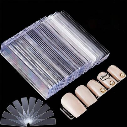 50pcs Nail Display Stand, Gel Nail Polish Nail Strengthening Support Rods For Practice, Acrylic Nail Tip Display Tools