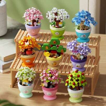 The Senling Floating Island Series Of Micro-Particle Modular 3D Ornaments, Featuring 300-8 Exquisite Garden Pieces, Invites You To Experience The Charm Of Lifelike, Artificial Plants And Preserved Flowers. This Preserved Flower Series Captures The Essence Of Nature With Its Vivid Realism