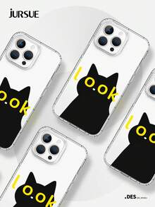 JURSUE Cute Kawaii Fashion Aesthetic Cartoon Funny Shockproof Protective Soft Phone Case Compatible With IPhone 17 16 15 14 13 12 11 Pro Max SE 2020 X XR XS Ip 8 7 Plus MZ50359 - Clear - View 6