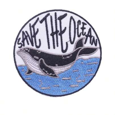 1 pieza Parche de tela bordado con diseño de animal de dibujos animados, aplicación termoadhesiva adecuada para reparar y decorar vaqueros, chaquetas, ropa, bolsos y sombreros de bricolaje