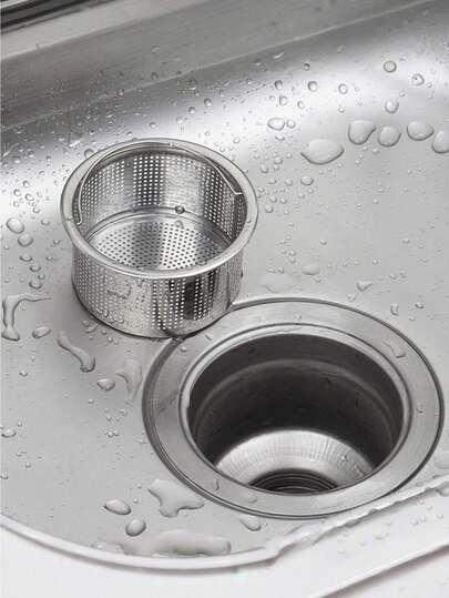 Rust-Resistant Mesh Design - Stainless Steel Sink Strainer With Handle - Easy To Prevent Clogging, Suitable For Kitchen And Bathroom Sinks - Perfect For Draining Fruits And Vegetables