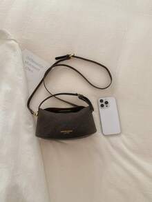 极简主义女士手提包，韩版时尚单肩包，新款休闲斜挎包 - 咖啡 - 查看 4