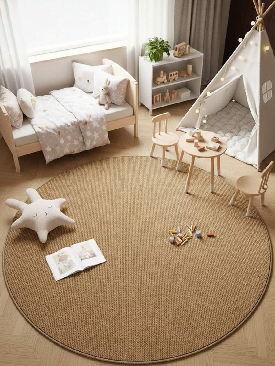 1pc Anti-Scratch Soft Gray Pineapple Plush Round Mat - Non-Slip, Durable Polyester Floor Mat, Suitable For Bedroom Or Living Room Decor, Holiday Gift, Bedroom Carpet, Comfortable Home Accessory, Modern Round Pad, Decorative Rug, Bedroom Decor, Small Rug, Carpet, Home Decor, Living Room Rug, Small Living Room Rug - Multicolor - View 1