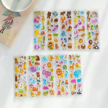 20张3D恐龙泡泡贴纸，可爱卡通奖励贴纸，派对礼品，学校教育礼物 - 彩色 - 查看 7