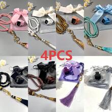 2串/套斋月祈祷念珠，99颗6毫米硅胶计数珠念珠，斋月礼品包装，计数器，仿珍珠珠电子计数器，斋月祈祷计数套装，男女通用 - 多色 - 查看 17