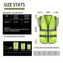 High-Quality Product[Multi-Pocket Reflective]Reflective Vest, Safety Running And Cycling, Multi-Pocket Reflective - 深綠色 - 查看 7
