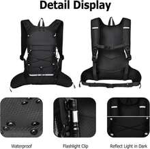 PORRASSO Hiking Backpack Waterproof Daypack Rucksack Lightweight Backpack with Reflective Strip for Women Men Trekking Cycling Climbing Outdoor Sports Yellow - ColorA - Ver 6