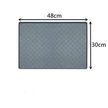 硅胶不粘防水宠物食品垫，小型犬/猫喂食垫，爪印宠物餐垫 - 黑色 - 查看 6